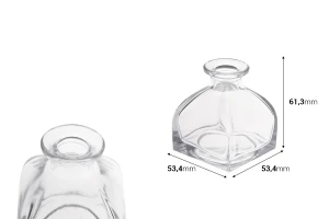 Стъклена квадратна бутилка 50 мл-изображение_размери