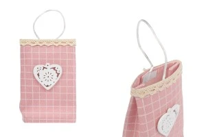 Бонбониера розова чанта с дръжки  75x44x122 mm-изображение_продукт