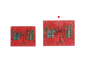 Коледна хартиена подаръчна торбичка 310x120x250 мм с усукана  дръжка - 12 броя микс от дизайни и цветове-изображение_група