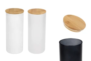 Стъклени буркани  85x200 mm  с дървена херметическа капачка-изображение_продукт