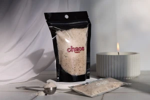 Торбички тип Doy Pack 100x30x150 мм алуминиеви,  с черна задна страна, прозрачна предна част с цип и възможност за термозапечатване - 100 бр.-изображение_група