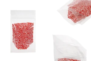 Прозрачна Doy Pack опаковка с размери  90x30x130 mm с цип - 100 бр.-изображение_продукт