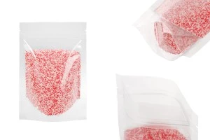 Прозрачна опаковка DOY PACK с размери 120х30х150 мм  с цип  - 100 бр.-изображение_продукт