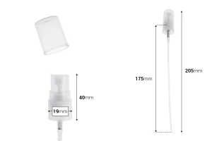 Пластмасов прозрачен пулверизатор 18/415-изображение_размери