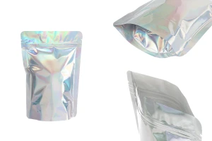 Алуминиеви торбички Doy Pack 140x40x200 мм, със закопчаване с "цип" и термозапечатване - 50 бр.-1