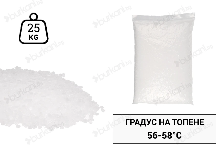Парафин (точка на топене 56-58°C) под формата на пастили - 25 кг-изображение_продукт