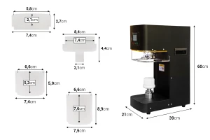 Затварачка - машина за затваряне на алуминиеви капачки кен-изображение_размери