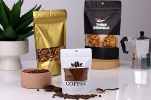 Алуминиеви торбички тип  Doy Pack 100x30x145 мм със закопчаване "цип", с прозорец и възможност за термозапечатване- 100 бр.-изображение_група