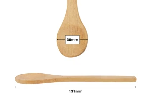Дървени лъжички 131 mm - в опаковка от 25 броя-изображение_размери
