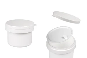 Резервен вътрешен бял буркан с бяла капачка за код 15-6050-изображение_продукт