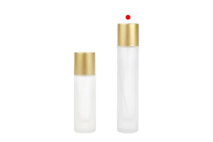 Матова стъклена  бутилка за парфюм 50 мл със спрей и капачка в различни матови цветове-изображение_група