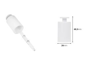 Луксозна капачка за пипетки в бяло или черно с бутон-изображение_размери