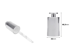 Луксозна капачка за капкомери в златист или сребрист цвят с копче-изображение_размери