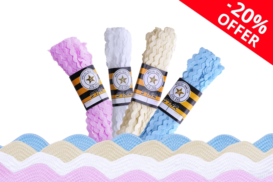 Зигзаг трико с ширина 5 mm - продава се на 1 бройка - 13,70 метра-изображение_продукт