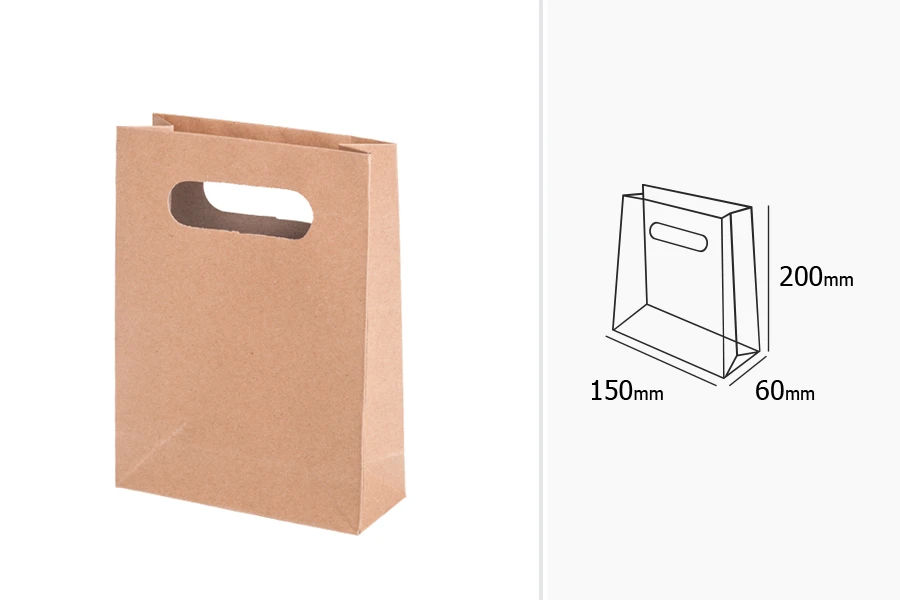 Хартиена подаръчна чанта  150x60x200 mm-изображение_размери