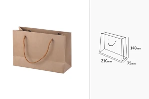Подаръчна крафт торбичка с размери 210x75x140-2