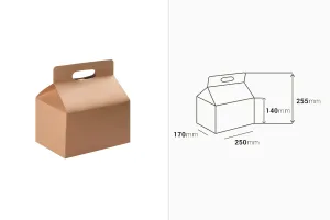 Кутийка куфарче   250x170x255 от ктафт хартия - 20 бр.-2