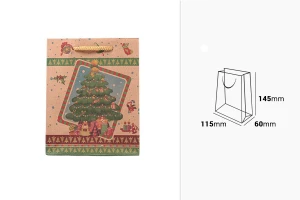 Коледна подаръчна торбичка с размери  115x60x145-2