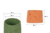 Цветни циментови буркани 80x60 mm за свещи Цветни циментови буркани 80x60 mm за свещи