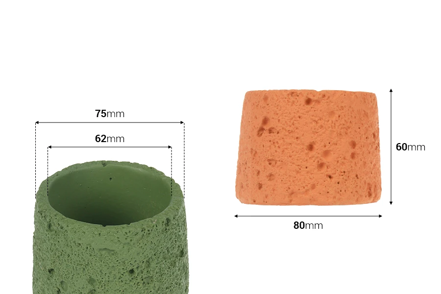 Цветни циментови буркани 80x60 mm за свещи Цветни циментови буркани 80x60 mm за свещи