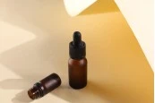 Стъклена кафява матова бутилка за етерични масла  15 ml (PP 18)