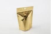 Алуминиеви пликове Doy Pack 100x30x150 mm със златиста задна част, прозрачна предна част с "цип" затваряне и възможност за термозапечатване - 100 бр./опаковка Алуминиеви пликове Doy Pack 100x30x150 mm със златиста задна част, прозрачна предна част с "цип" затваряне и възможност за термозапечатване - 100 бр./опаковка