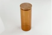 Стъклени буркани 85x200 mm с дървена херметическа капачка Стъклени буркани 85x200 mm с дървена херметическа капачка