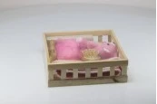 Комплект за баня в квадратна дървена кошница Комплект за баня в квадратна дървена кошница