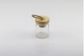 Малко кръгло бурканче 40 мл с размери 64x45 mm с дървена тапа Малко кръгло бурканче 40 мл с размери 64x45 mm с дървена тапа