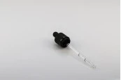Стъклена пипета за бутилки 100 мл с CRC защита, с черен пластмасов биберон Стъклена пипета за бутилки 100 мл с CRC защита, с черен пластмасов биберон