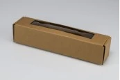 Хартиена крафт кутия с прозорец с размери 55x55x250 mm - 20 бр. Хартиена крафт кутия с прозорец с размери 55x55x250 mm - 20 бр.