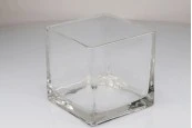 Стъклен квадретен свещник 150x150 mm Стъклен квадретен свещник 150x150 mm